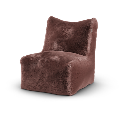 Poederroze Doodle Junior Lounge Seat van Laui Lounge van opzij, met rughoogte van 74 centimeter