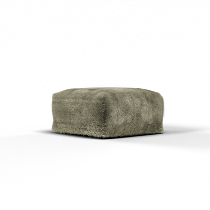 Laui Lounge Doodle Square Pouf Desert, zandkleurige poef van 68x68 cm met doodle print