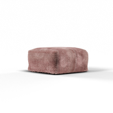 Laui Lounge Doodle Square Pouf Soft Pink, oudroze poef van 68x68 cm met doodle print