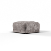 Laui Lounge Doodle Square Pouf Taupe, grijsbruine poef van 68x68 cm met doodle print