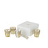 Doos 4 Geurkaars Deluxe Glas Goud-21u - Geurkaars - J-Line - livinglovely.nl