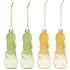 Doos Van 4 Konijnen Hanger Glas Groen/Geel 2 stuks - Paas - J-Line - livinglovely.nl