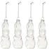 Doos Van 4 Konijnen Hanger Glas Transparant - Paas - J-Line - livinglovely.nl