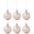 Doos van 6 Kerstballen Crown Roze Glas Small - Kerstbal - J-Line - livinglovely.nl