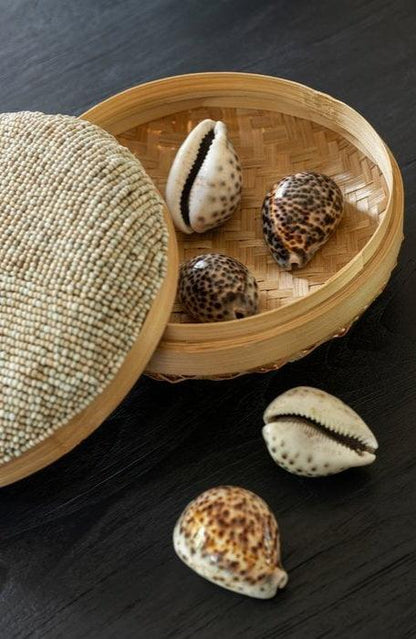 Dozen Elia Bamboe Naturel Set van 2 - Mand - J-Line - livinglovely.nl