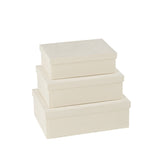Dozen Rechthoekig Fluweel Papier Wit Set van 3 - Cadeauverpakking - J-Line - livinglovely.nl