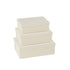 Dozen Rechthoekig Fluweel Papier Wit Set van 3 - Cadeauverpakking - J-Line - livinglovely.nl
