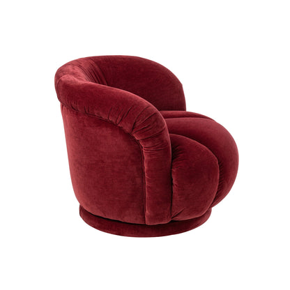 Draaifauteuil Plywood/Stof Bordeaux J-Line