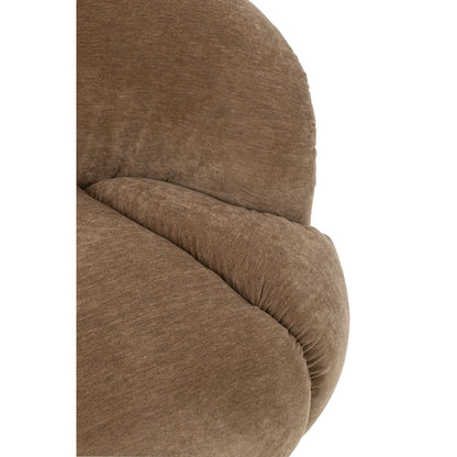Draaifauteuil Plywood/Stof Taupe J-Line