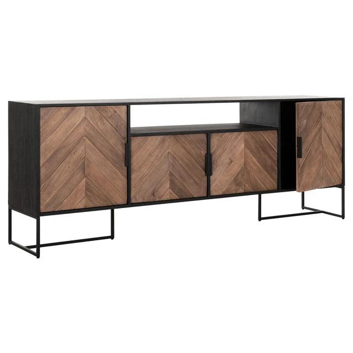 Dressoir Criss Cross No.3 van DTP Home, vooraanzicht met vier deuren en een open vak