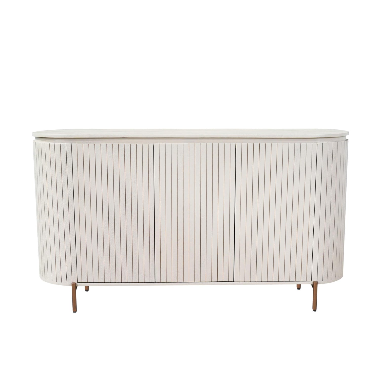 Solana dressoir met metalen onderstel en zandkleurige houten fronten