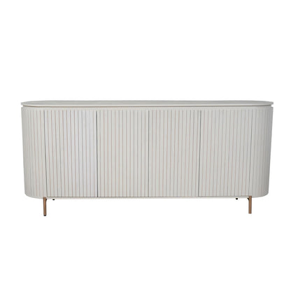 Solana dressoir 210 cm met drie deuren en een zwart metalen onderstel
