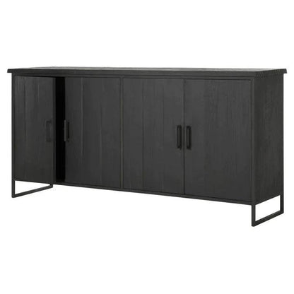 Timeless Black Beam dressoir zwart teakhout zijaanzicht DTP Home