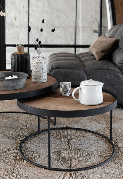 DTP Home Highlight Salontafel Mercurius Naturel set van 2 - Salontafel - DTP Home - livinglovely.nl