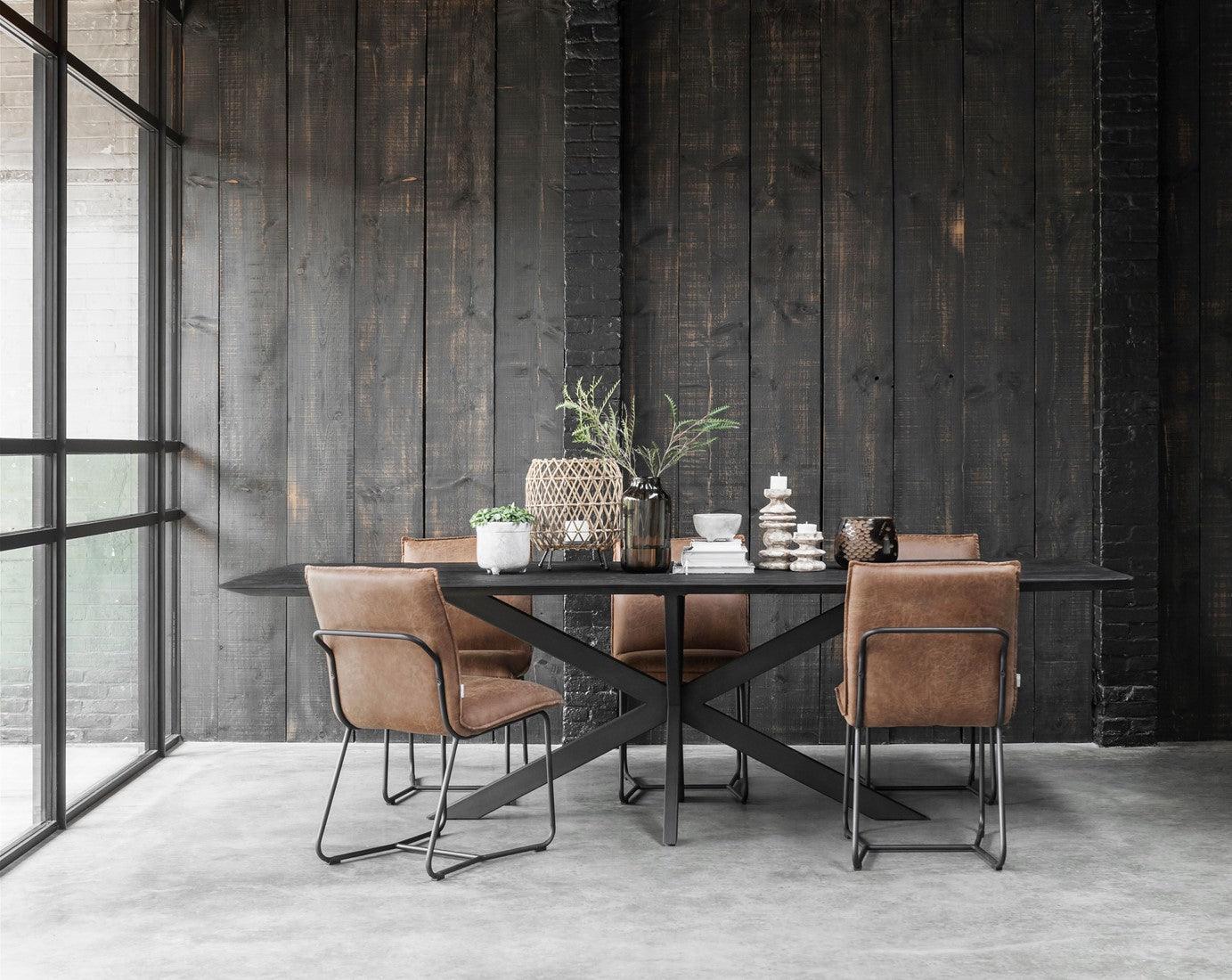 DTP Home Timeless Black Eettafel Curves 260cm - Eetkamertafel - DTP Home - livinglovely.nl