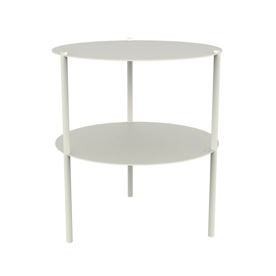 Dualux koffietafel van Steelful in wit staal, volledige productfoto op witte achtergrond
