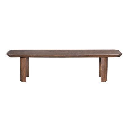 Bruine eetkamerbank Maré 180 cm van Starfurn met zithoogte van 45 cm