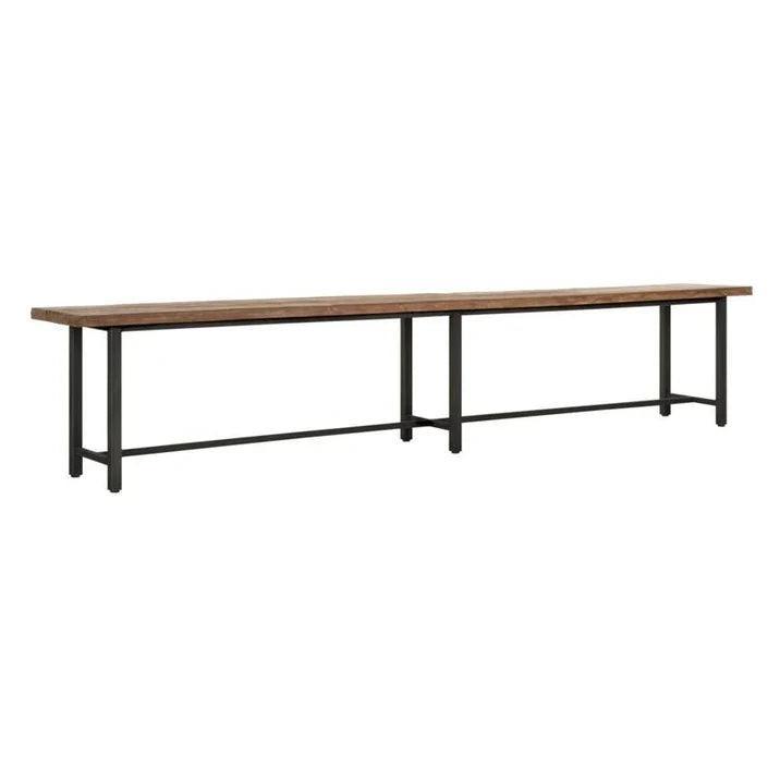 Timeless Beam eetbank naturel teakhout bovenaanzicht DTP Home