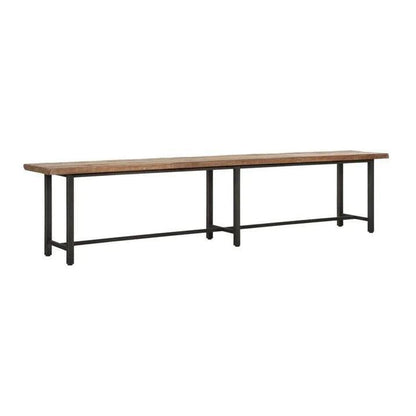 Eetkamerbank Beam naturel teakhout poten detail DTP Home