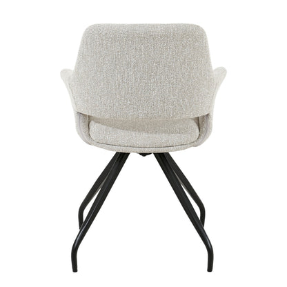 Livingfurn Capp eetkamerstoel Beige Lodge, set van twee