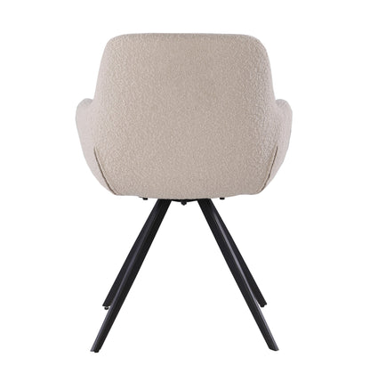 Eetkamerstoel Doreen boucle beige, B61cm x D65cm x H83cm