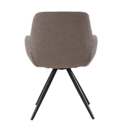 Eetkamerstoel Doreen boucle brown, B61cm x D65cm x H83cm