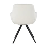 Eetkamerstoel Doreen boucle white, B61cm x D65cm x H83cm