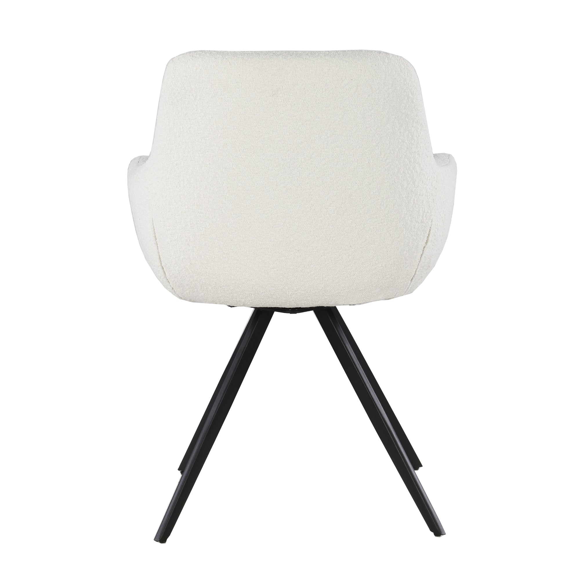 Eetkamerstoel Doreen boucle white, B61cm x D65cm x H83cm