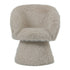 Hermes eetkamerstoel van PTMD in zachte beige Hair stof met brede rugleuning
