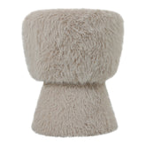 Beige Hermes eetkamerstoel van PTMD met ruime zitting en metalen frame