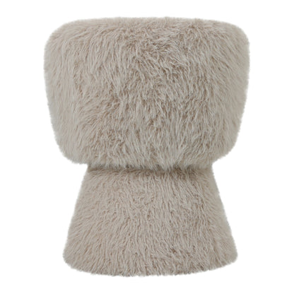 Beige Hermes eetkamerstoel van PTMD met ruime zitting en metalen frame
