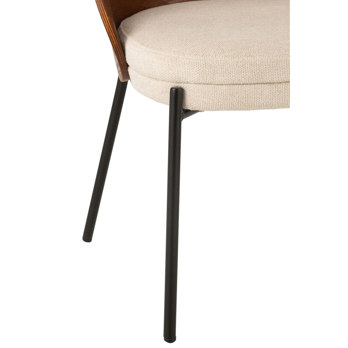 Eetkamerstoel Lone Multiplex Metaal Bruin/Grijs J-Line