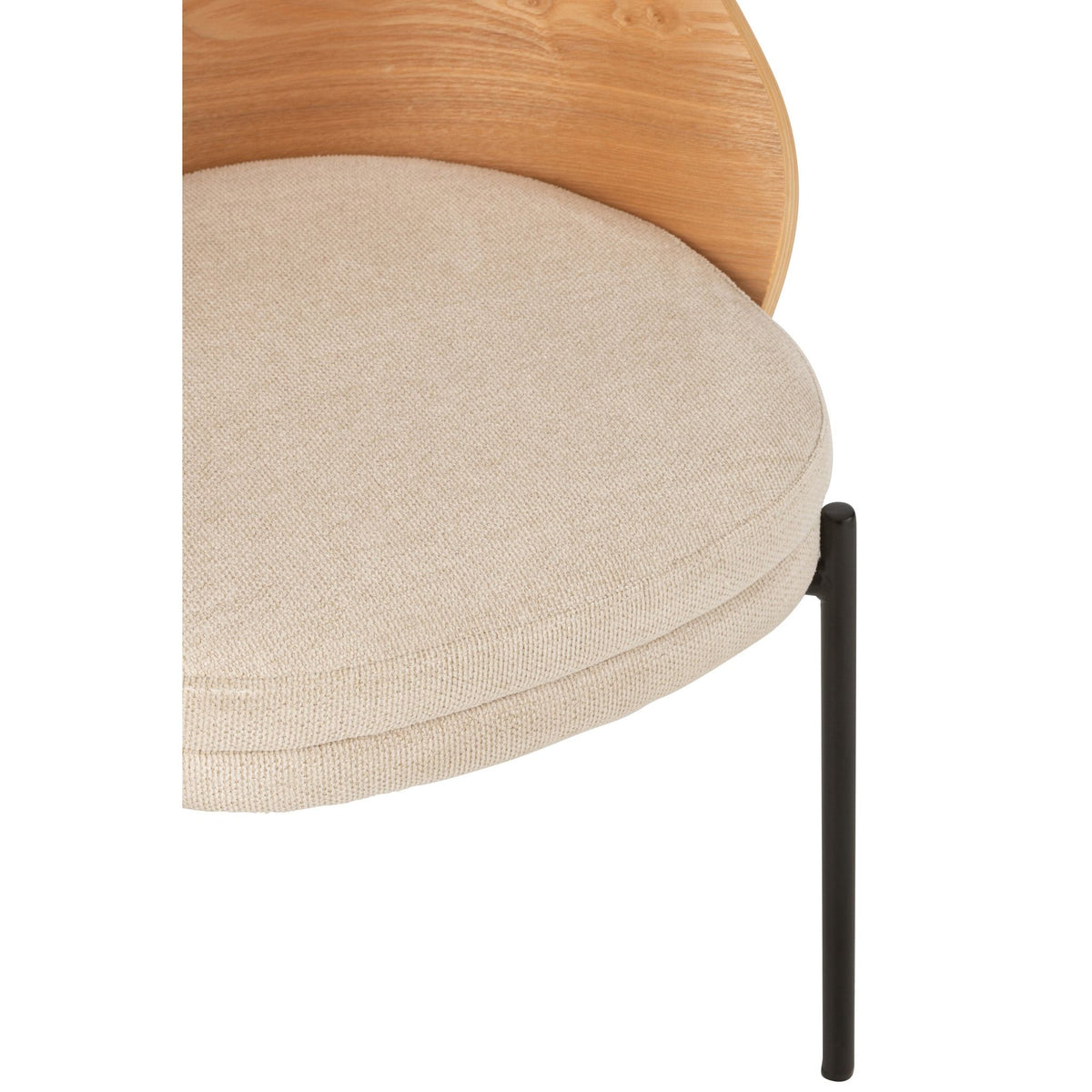 Eetkamerstoel Lone Multiplex Metaal Naturel/Beige J-Line
