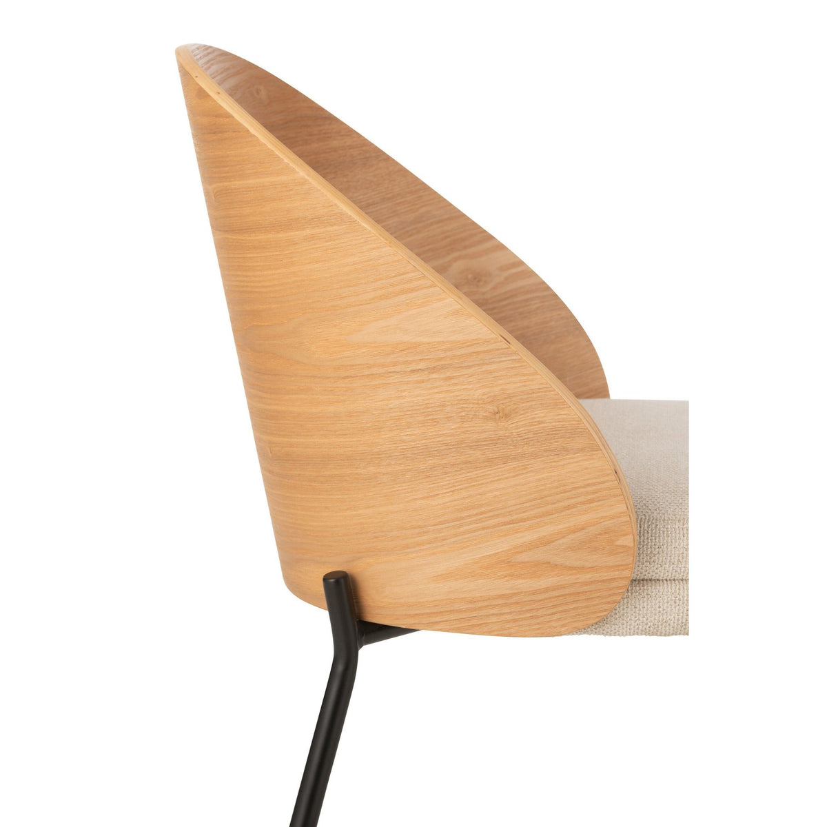 Eetkamerstoel Lone Multiplex Metaal Naturel/Beige J-Line