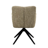 Draaibare eetkamerstoel Tara beige, B62,5cm x D58cm x H88,5cm