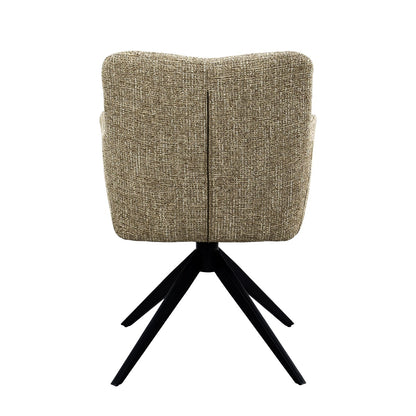 Draaibare eetkamerstoel Tara beige, B62,5cm x D58cm x H88,5cm