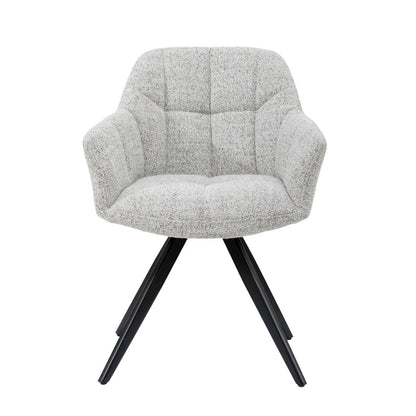 Draaibare eetkamerstoel Tommy Bisque Oasis van Livingfurn, B61cm x D64cm x H84cm per stoel