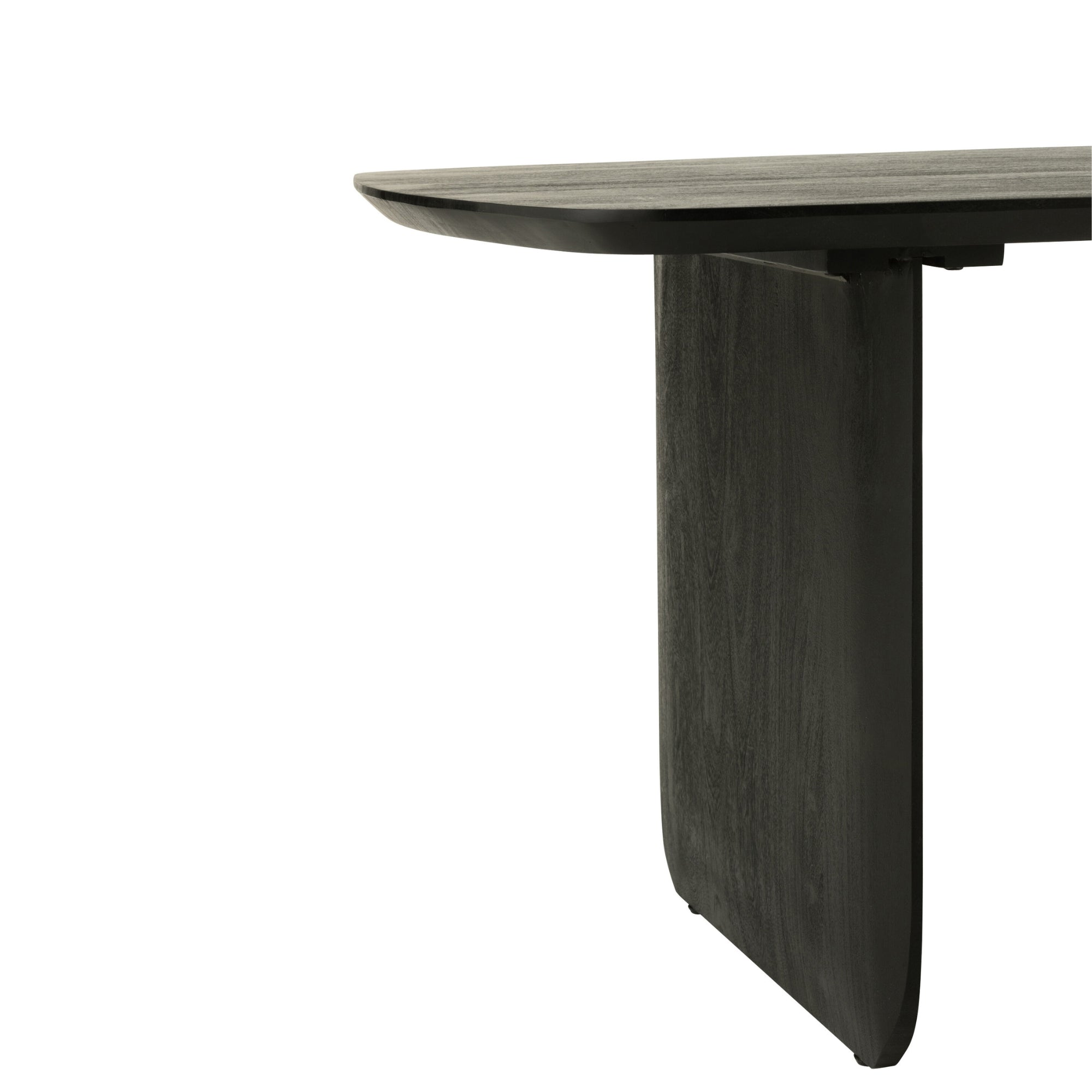 Eetkamertafel Acaciahout Zwart 190x100cm J-Line - Eetkamertafel - J-Line - livinglovely.nl