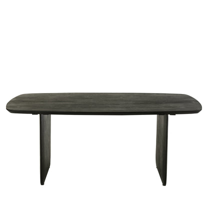 Eetkamertafel Acaciahout Zwart 190x100cm J-Line - Eetkamertafel - J-Line - livinglovely.nl