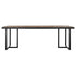 Eetkamertafel Criss Cross van DTP Home, blad van gemixt hout op zwart stalen frame