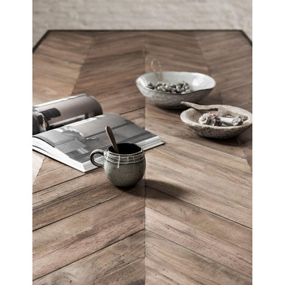 Eetkamertafel Criss Cross 240cm van DTP Home, blad en frame van opzij gezien