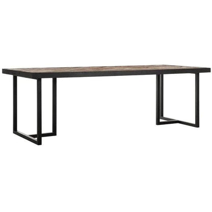 Eetkamertafel Criss Cross 240cm van DTP Home, detail van het visgraatpatroon
