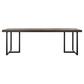 Eetkamertafel Criss Cross 240cm van DTP Home, onderstel en blad van opzij gezien