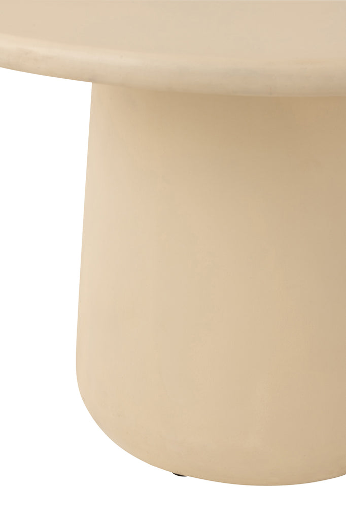 Eetkamertafel Ram Plywood Beige Dia 118xH75cm - Eetkamertafel - J-Line - livinglovely.nl