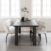 Mortex eettafel Pepper 260cm met afgeronde hoeken vooraanzicht