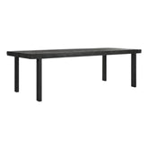 Eetkamertafel Black Beam 275cm zwart teakhout onderstel detail