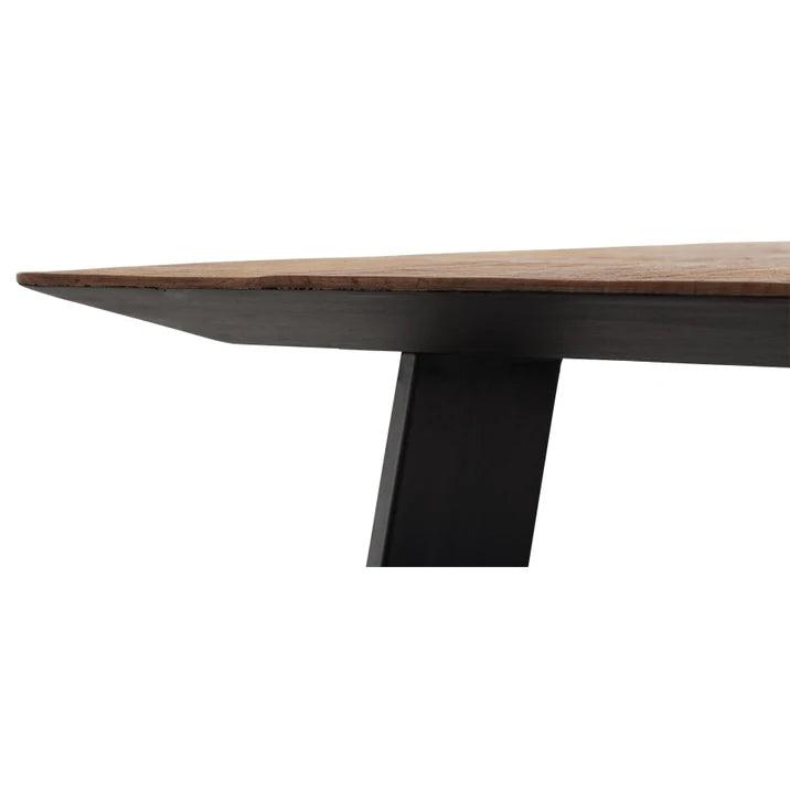 Timeless Shape eettafel naturel teakhout zijaanzicht DTP Home