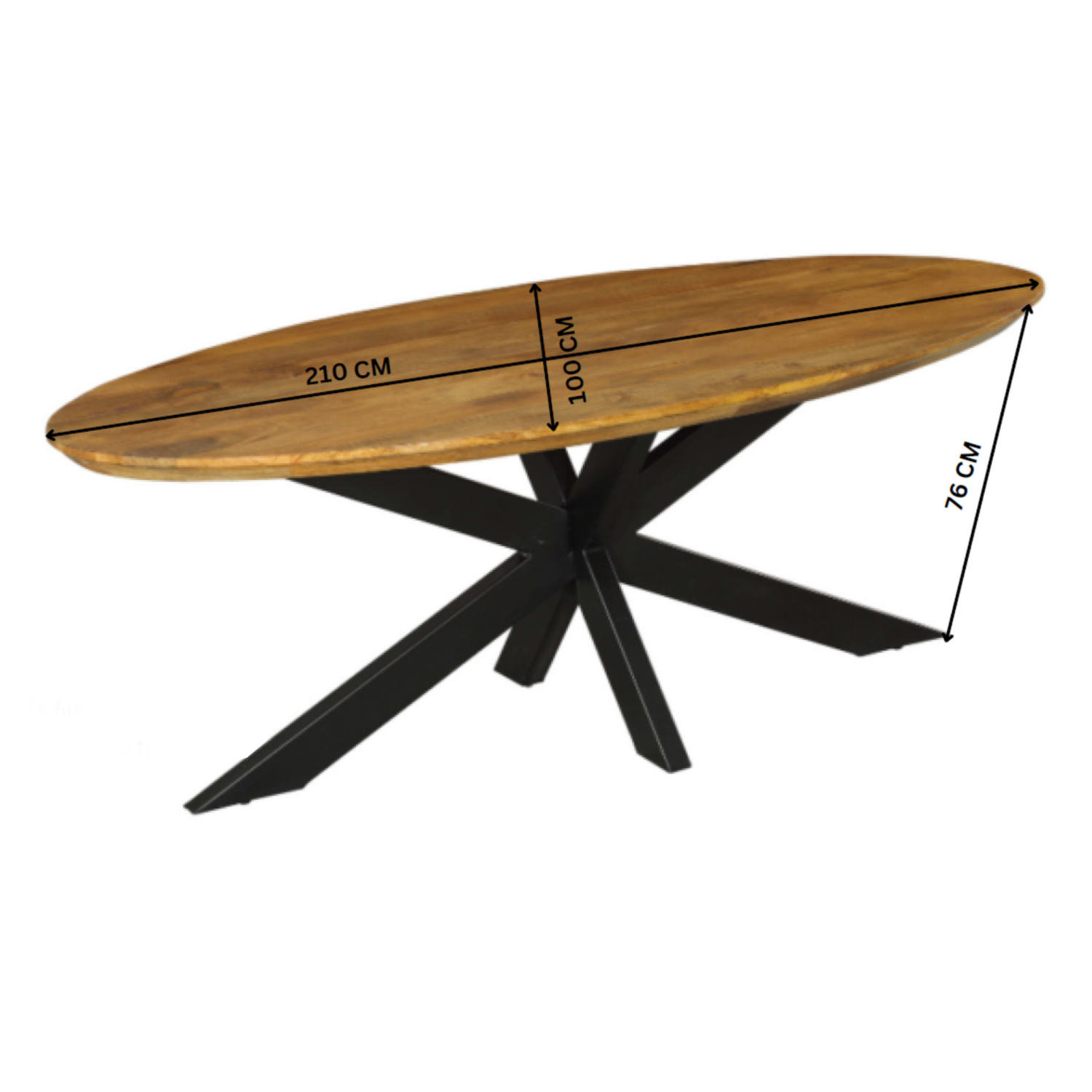 Eettafel Brandy Ovaal 180 cm van Starfurn uit de Brandy woonserie