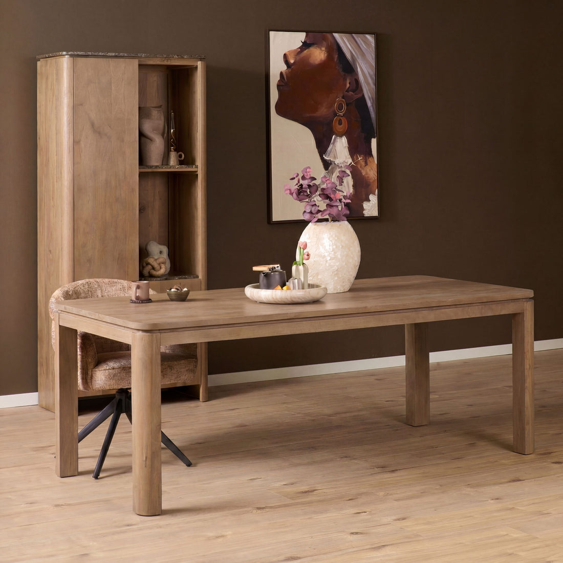Eettafel Dallas Mangohout Naturel 200cm van Starfurn met stevig blad