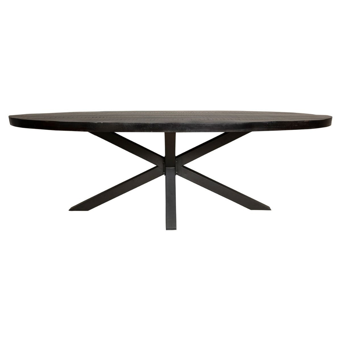 Eettafel Denver Zwart Ovaal 180cm van Starfurn, elegante ovale tafel voor het hele gezin